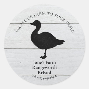 goose farm marketing produce goose eggs classic round sticker