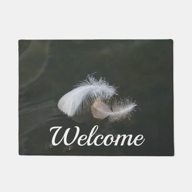 Goose Feathers Floating Welcome Doormat (Front)