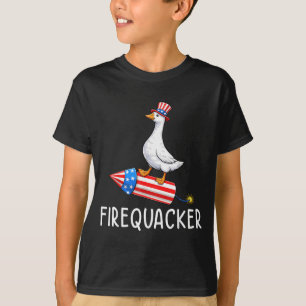 Goose Firework 4th of July Funny Firequacker T-Shirt