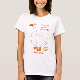 Goose Golden Egg Design Personalised T-Shirt