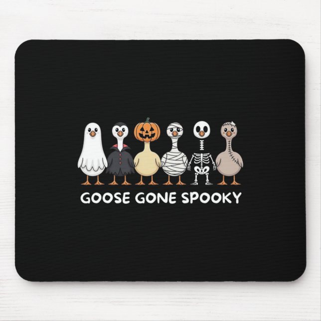 Goose Gone Spooky Halloween Costume Ghost For Fall Mouse Mat (Front)