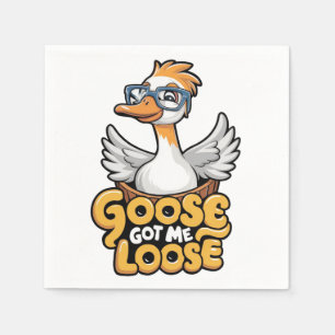 Goose Got Me Loose Tee – Funny Goose with Glasses  Napkin