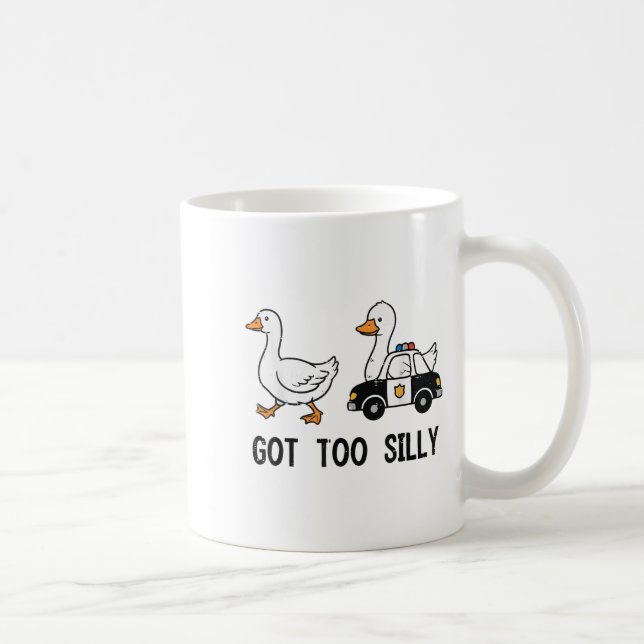 Goose Got Too Silly Lice Car Funny Animal Men Wome Coffee Mug (Right)