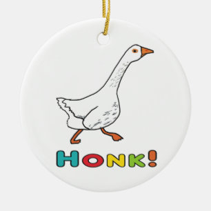 Goose Honk Ceramic Tree Decoration
