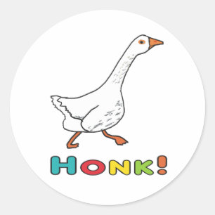 Goose Honk Classic Round Sticker