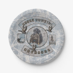 Goose Hunting Paper Plate