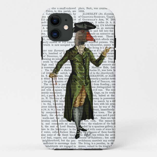 Goose in Green Regency Coat 2 Case-Mate iPhone Case (Back)