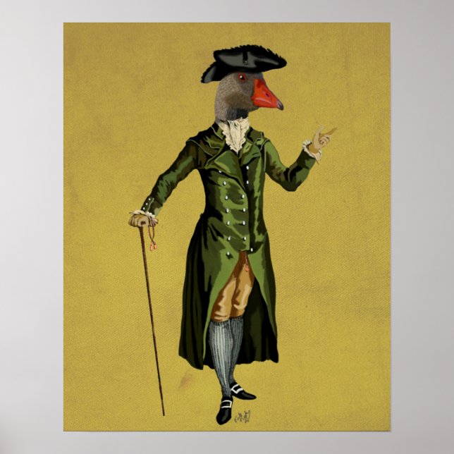 Goose in Green Regency Coat Poster (Front)
