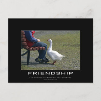 Goose & Little Boy Friendship Postcard