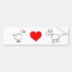 Goose. Love. Sheep. Bumper Sticker