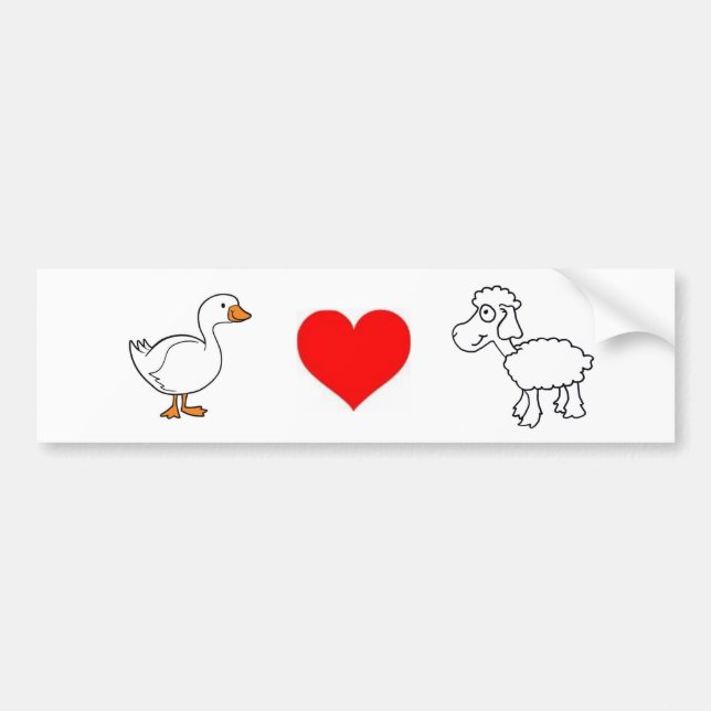 Goose. Love. Sheep. Bumper Sticker (Front)