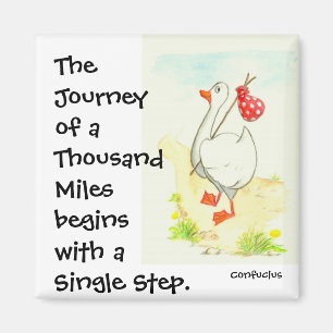 'Goose' motivational Magnet with Confucius Quote