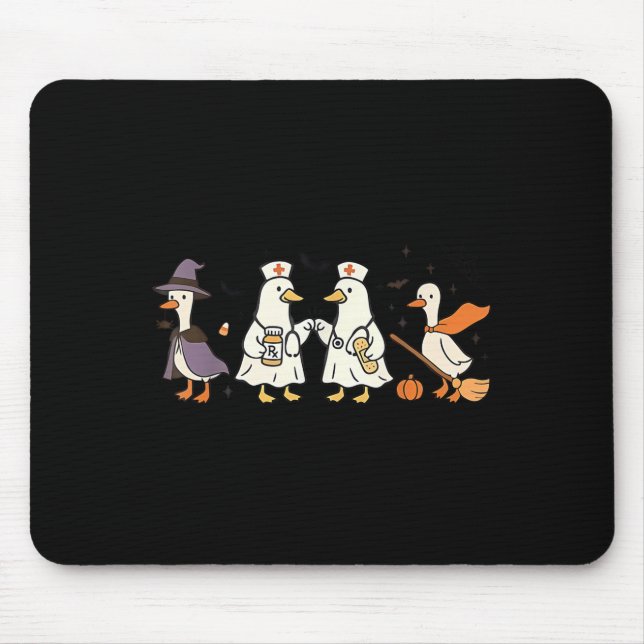 Goose Nurse Funny Silly Goose Er Nurse Funny Hallo Mouse Mat (Front)