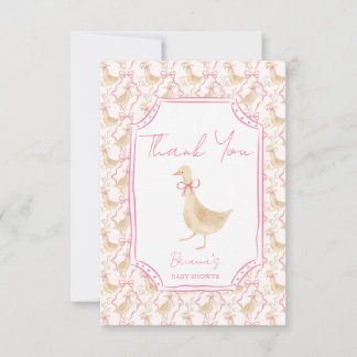 Goose nursery rhymes baby shower thank you card