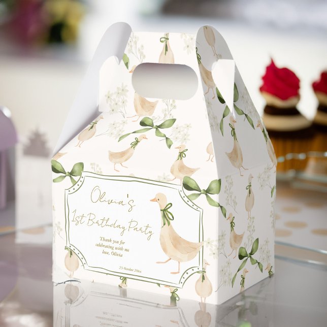 Goose nursery rhymes birthday party favour box (Goose nursery rhymes birthday party favors personalized favor boxes silly goose party favor box)