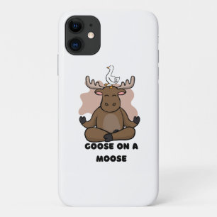 Goose on a Moose Animal Funny iPhone 11 Case