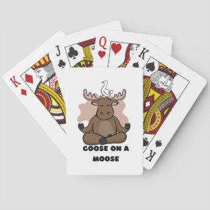 Goose on a Moose Animal Funny Playing Cards