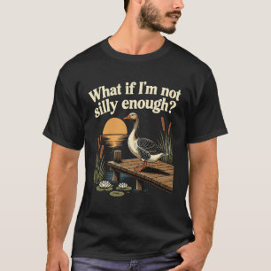 Goose on Lake Dock Sunset Birdwatching Nature Bird T-Shirt