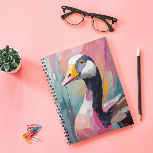 Goose Portrait Modern Impressionist Art Notebook