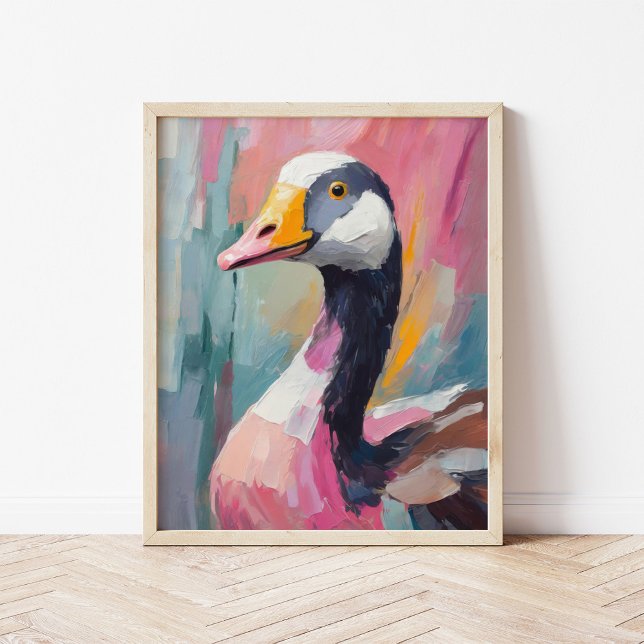 Goose Portrait Modern Impressionist Art Poster (Creator Uploaded)