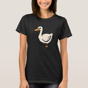 Goose Pulling Tugging Playing Silly Funny Geese Lo T-Shirt