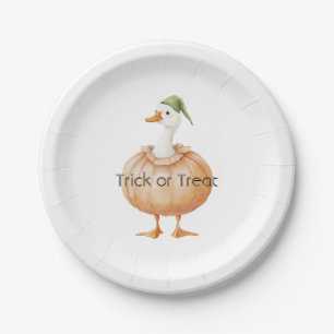 Goose Pumpkin Paper Plate