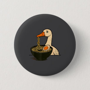 Goose Ramen Anime Kawaii Cat Eating Ramen Noodles 6 Cm Round Badge