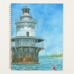 Goose Rocks Lighthosue Watercolor Planner