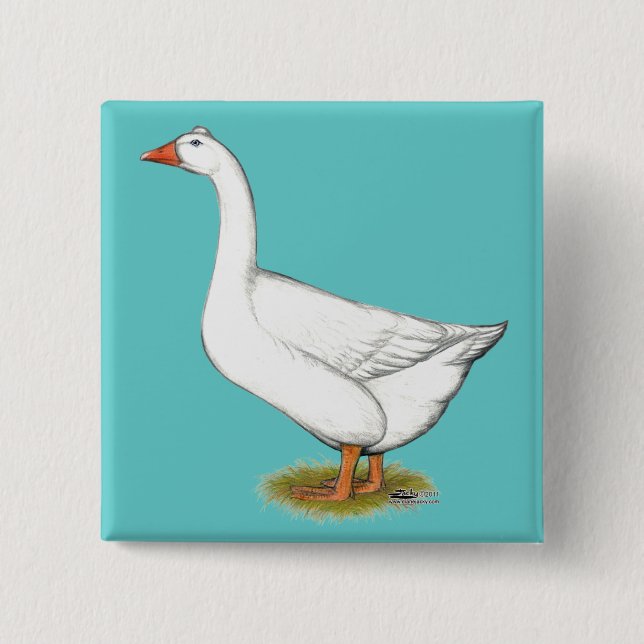 Goose Roman Tufted 15 Cm Square Badge (Front)