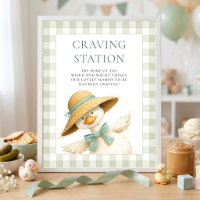 Goose Sage Gingham Craving Station Baby Shower
