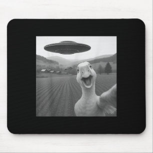 Goose Selfie With Alien Ufo Funny For Men Women Ki Mouse Mat
