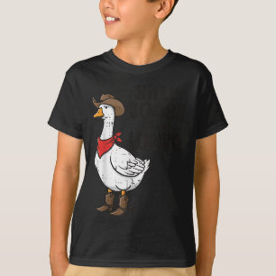 Goose Silly On The Loose Cowboy Funny Animal Men W T-Shirt