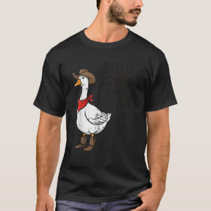 Goose Silly On The Loose Cowboy Funny Animal Men W T-Shirt