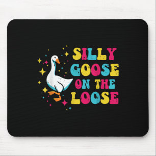 Goose Silly On The Loose Groovy Retro Animal Women Mouse Mat