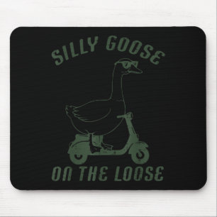 Goose Silly On The Loose Scooter Funny Animal Men  Mouse Mat
