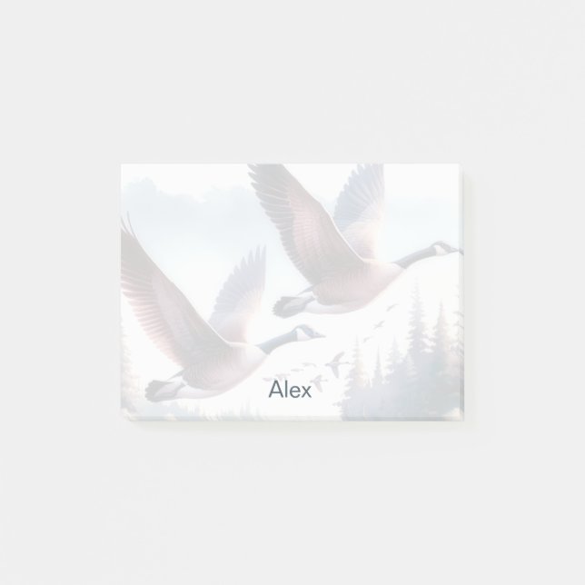 Goose Sticky Notes, Personalised Geese  Post-it Notes (Front)