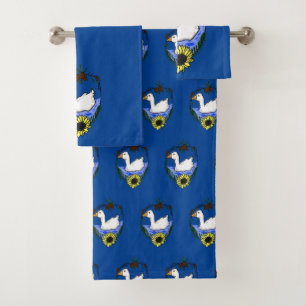 Goose Swimming  Bath Towel Set