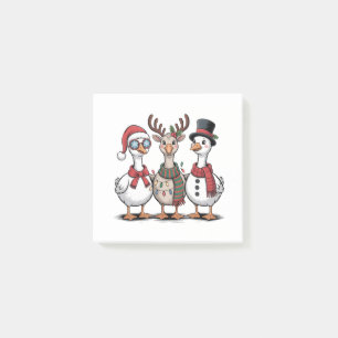 Goose Wearing Santa Hat Christmas Goose Lovers Post-it Notes