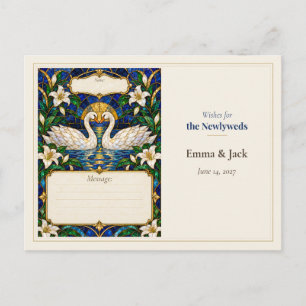Goose Wedding Guest Book Wishes Postcard