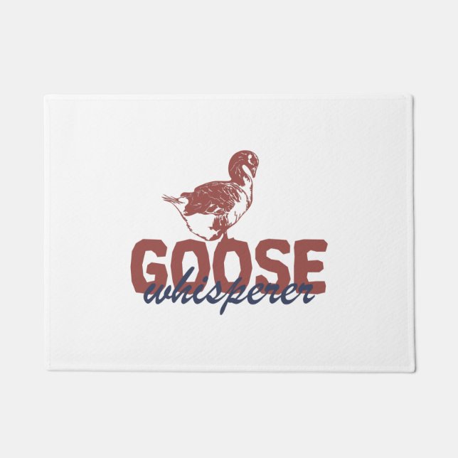 Goose Whisperer for farmer goose breeding Doormat (Front)