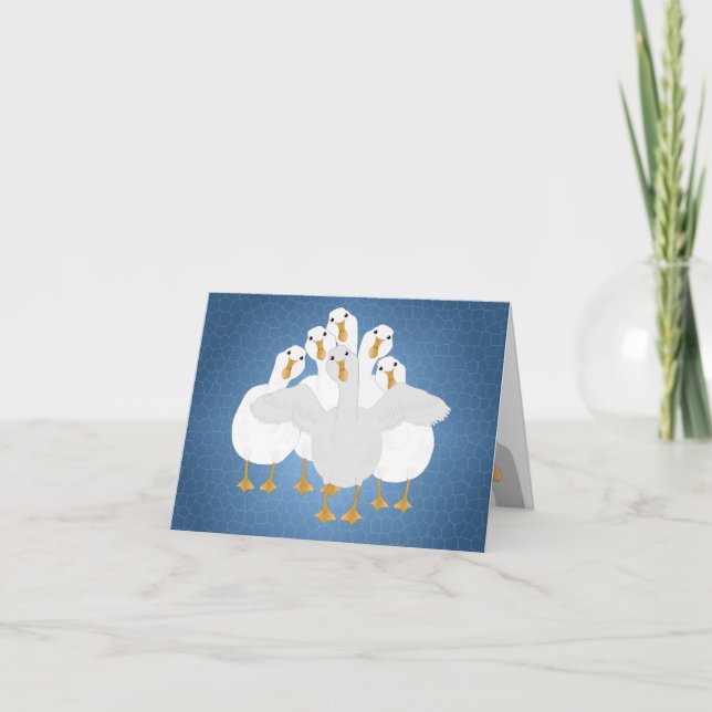 Goose Who Greeting Card (Front)