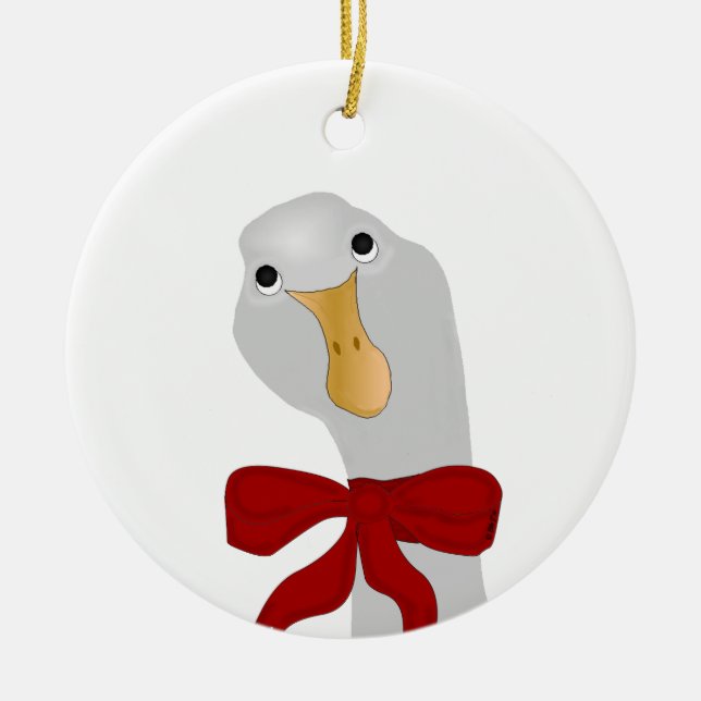 Goose Who Ornament (Front)