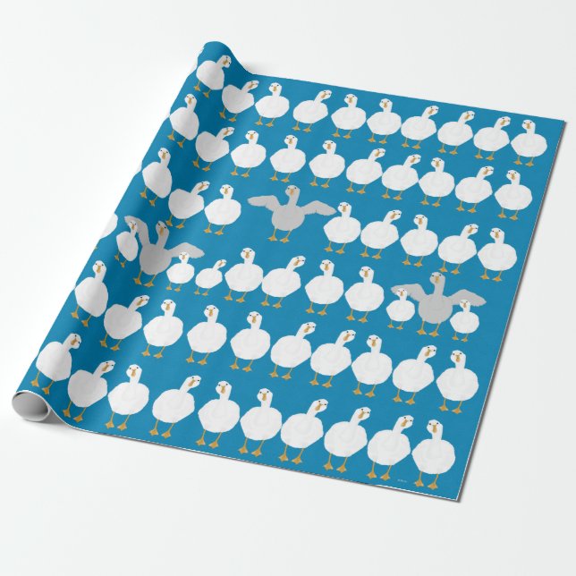 Goose Who Wrapping Paper Rolls (Unrolled)