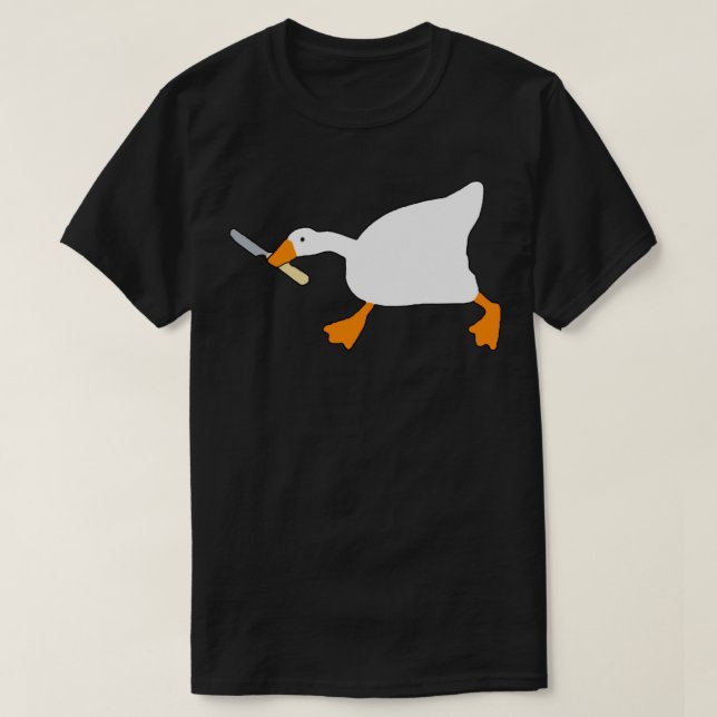 Goose with Knife - Untitled Goose Game Magnet  T-Shirt (Design Front)