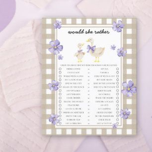 Goose Would She Rather Baby Shower Game