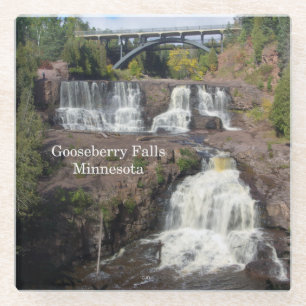 Gooseberry Falls glass coaster