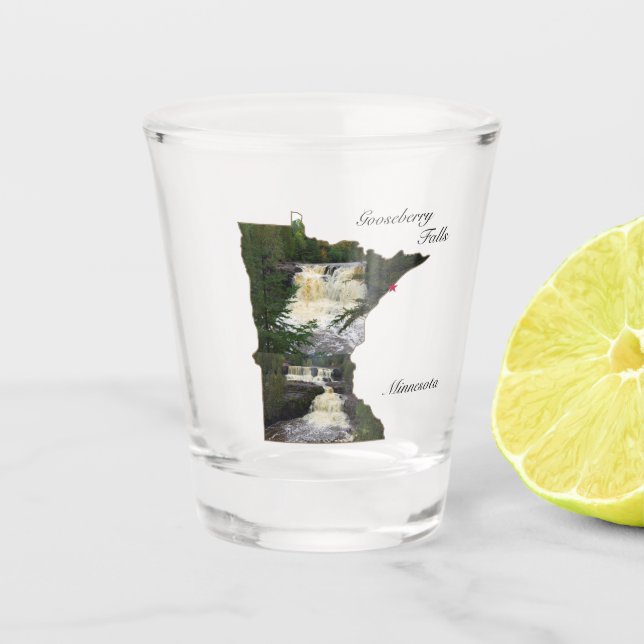 Gooseberry Falls shot glass (Front)