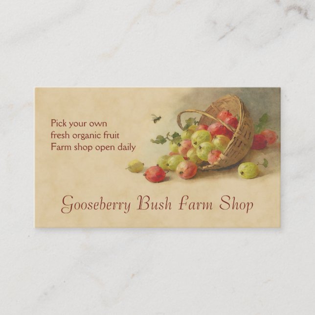 Gooseberry fruit sales business card (Front)