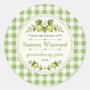 Gooseberry Jam Homemade Gift Label
