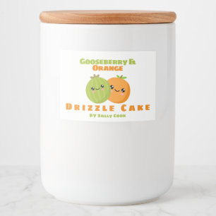 Gooseberry & orange drizzle cake food label